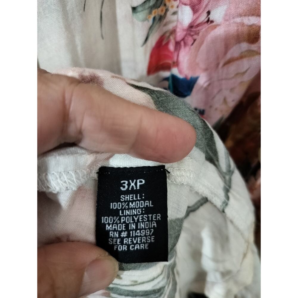 5308)Tolani Collection 3XP Floral Modal Button Up Dolman Cottagecore Maxi Dress - Picture 7 of 10